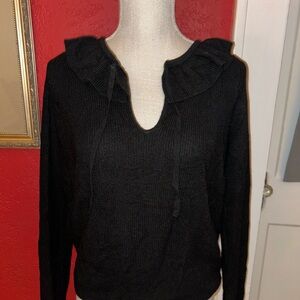 Black Ruffled Women's Sweater size small from Madewell